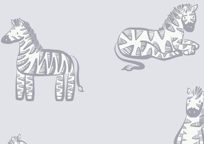 Zebra, Light Grey - Roller Blind - Image 6